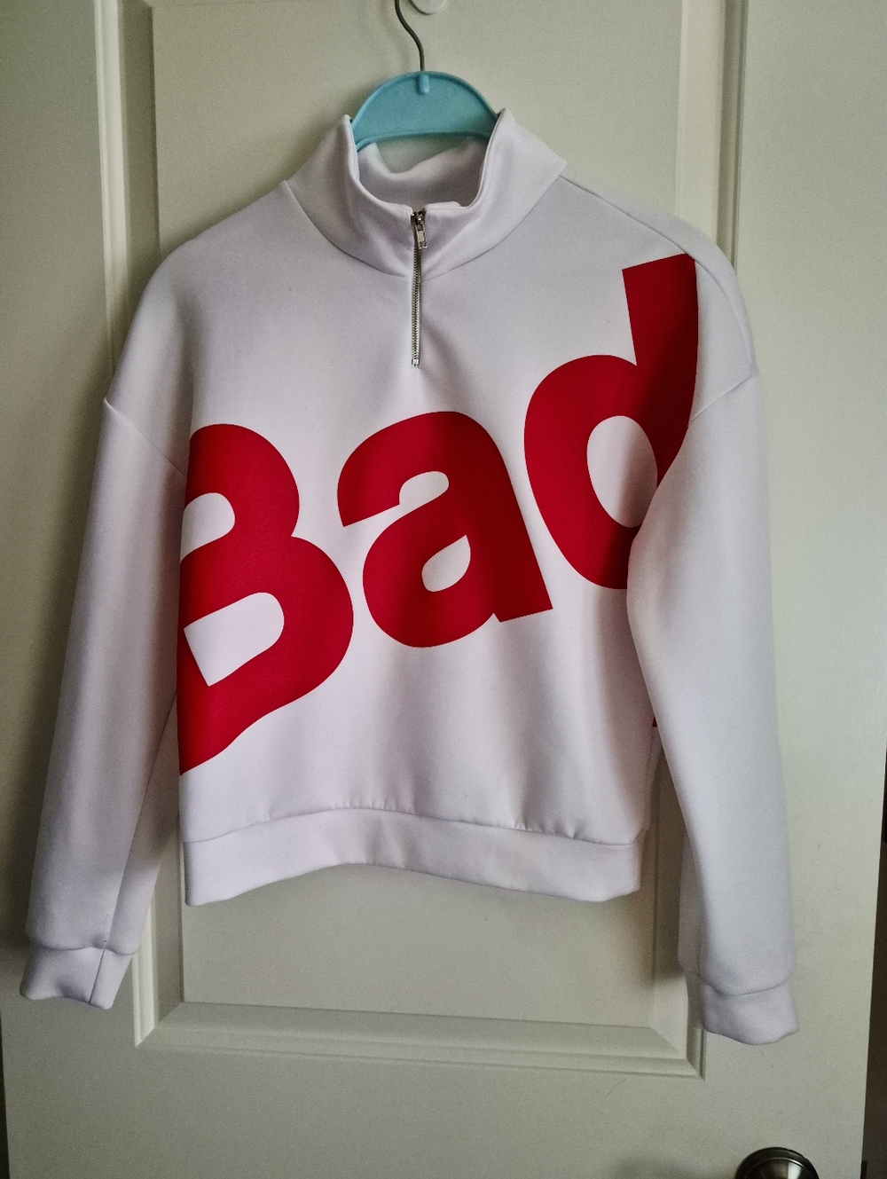 41 White "Bad Ass" half zip | Fashion  Nova